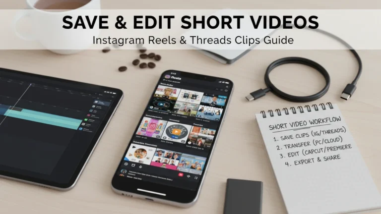 A Practical Guide to Saving Short Videos for Editing Instagram Reels and Threads Clips