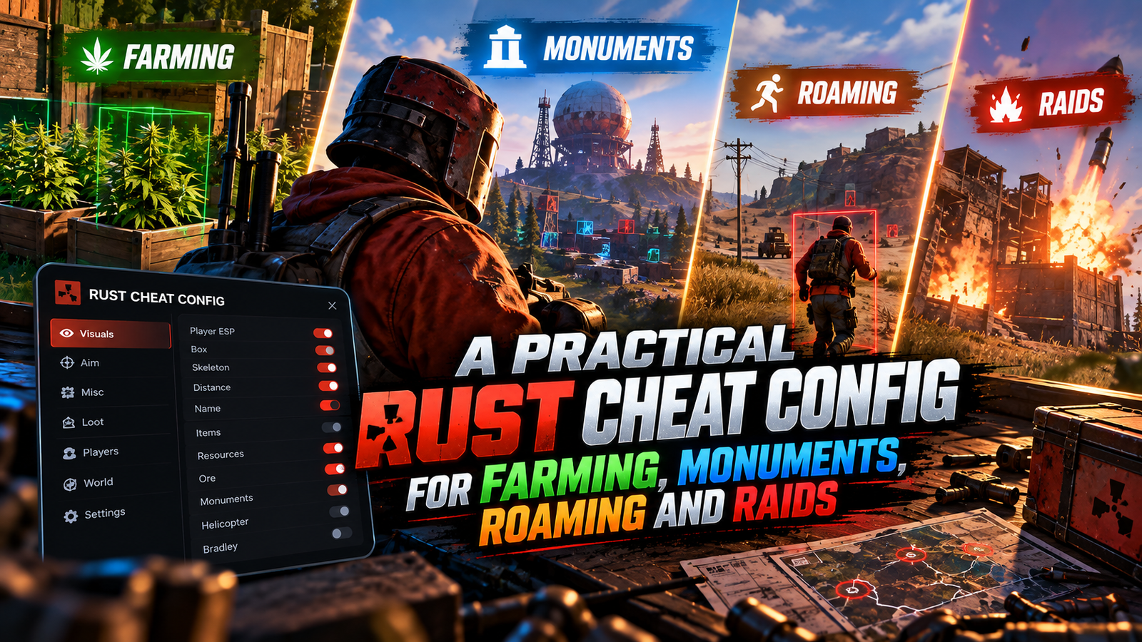 A Practical Rust Cheat Config for Farming, Monuments, Roaming and Raids